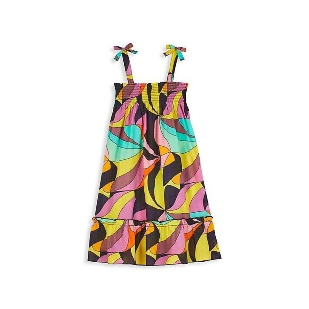 Vilebrequin Girl's 1984 Invisible Fish Cotton Voile Dress Noir‎ Size 8